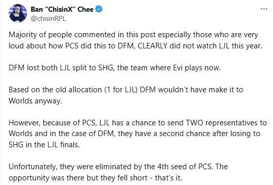 Facing unwarranted criticism, Riot's representative also expressed frustration: 