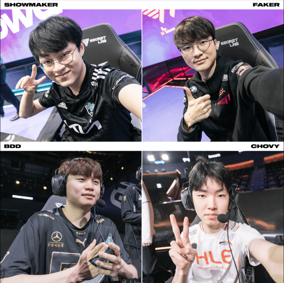 In recent years, Faker, ShowMaker, Chovy, and Bdd are considered the 'Four Heavenly Kings of LCK'