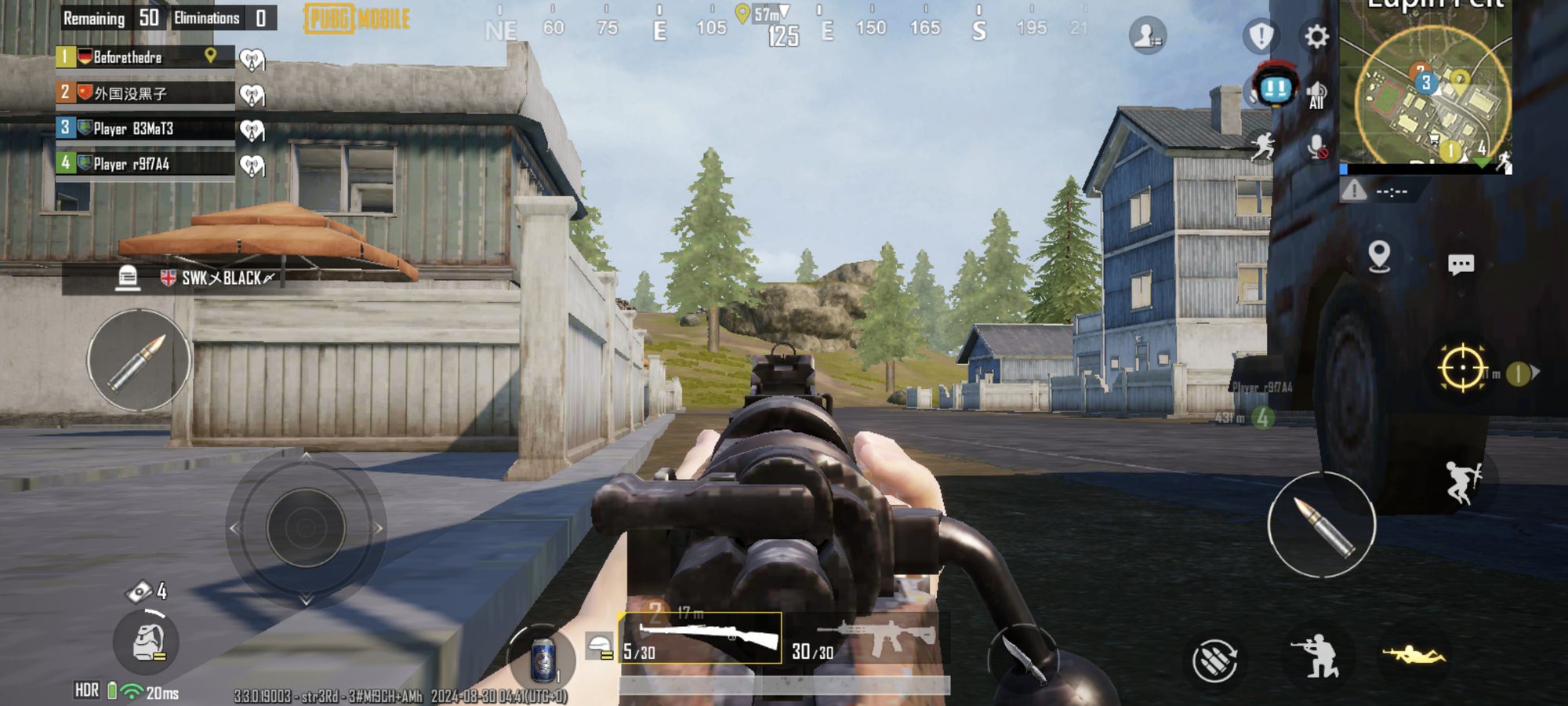 The characteristic of PUBG Mobile is that the fighting time is short, mainly to loot items, so FPS drops are very rare. If there are any, they drop to around 70 - 85 FPS, which is still a very stable FPS for gaming