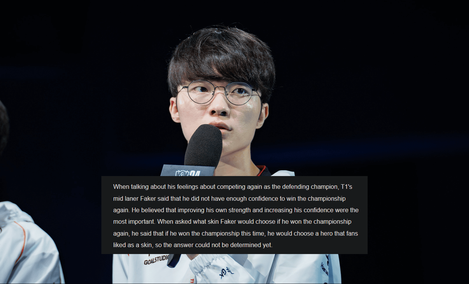 Faker shares 
