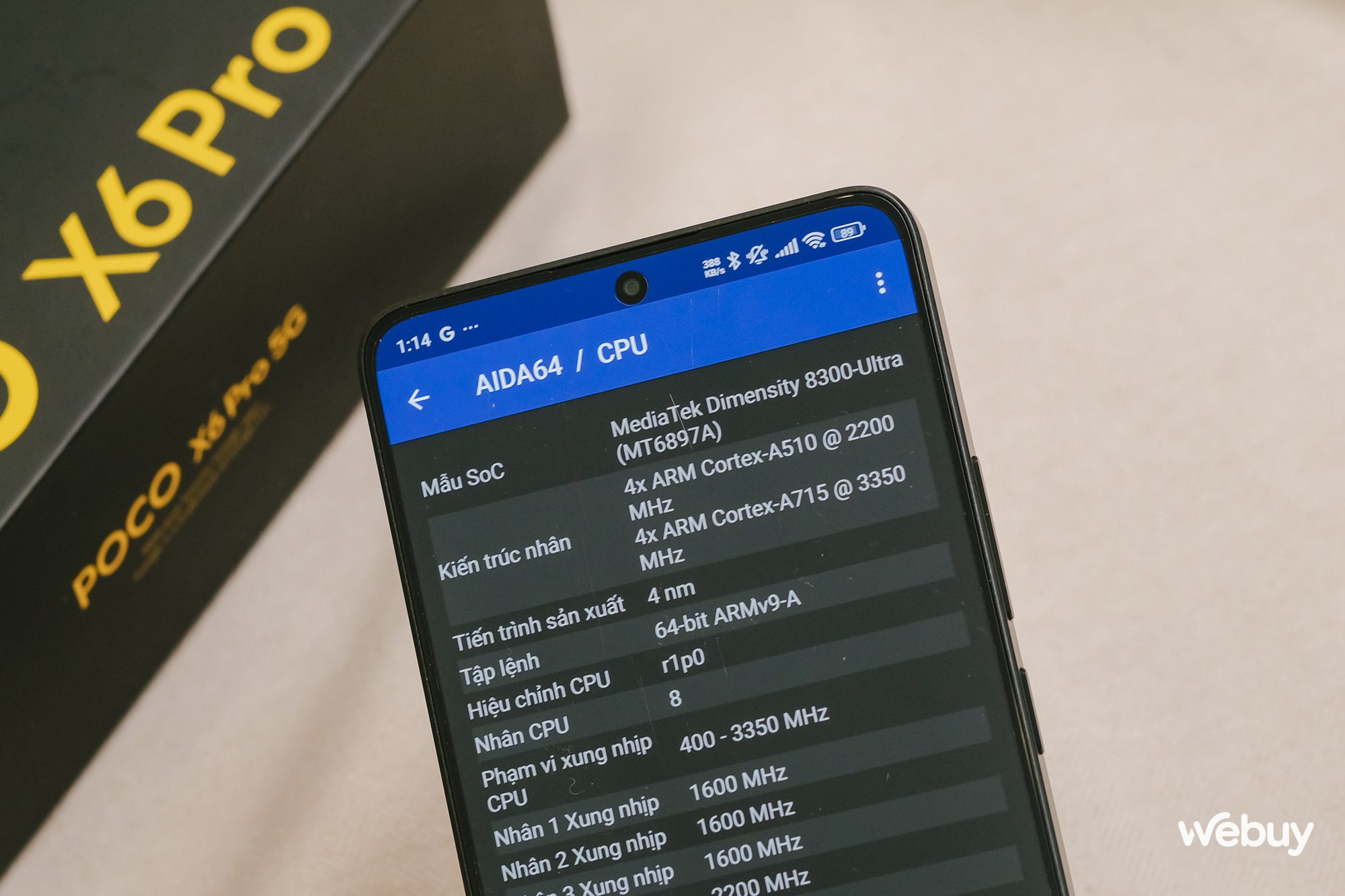 POCO X6 Pro 5G equipped with Dimensity 8300 Ultra chip, a custom version of MediaTek specifically for Xiaomi devices - Photo: Thế Duyệt