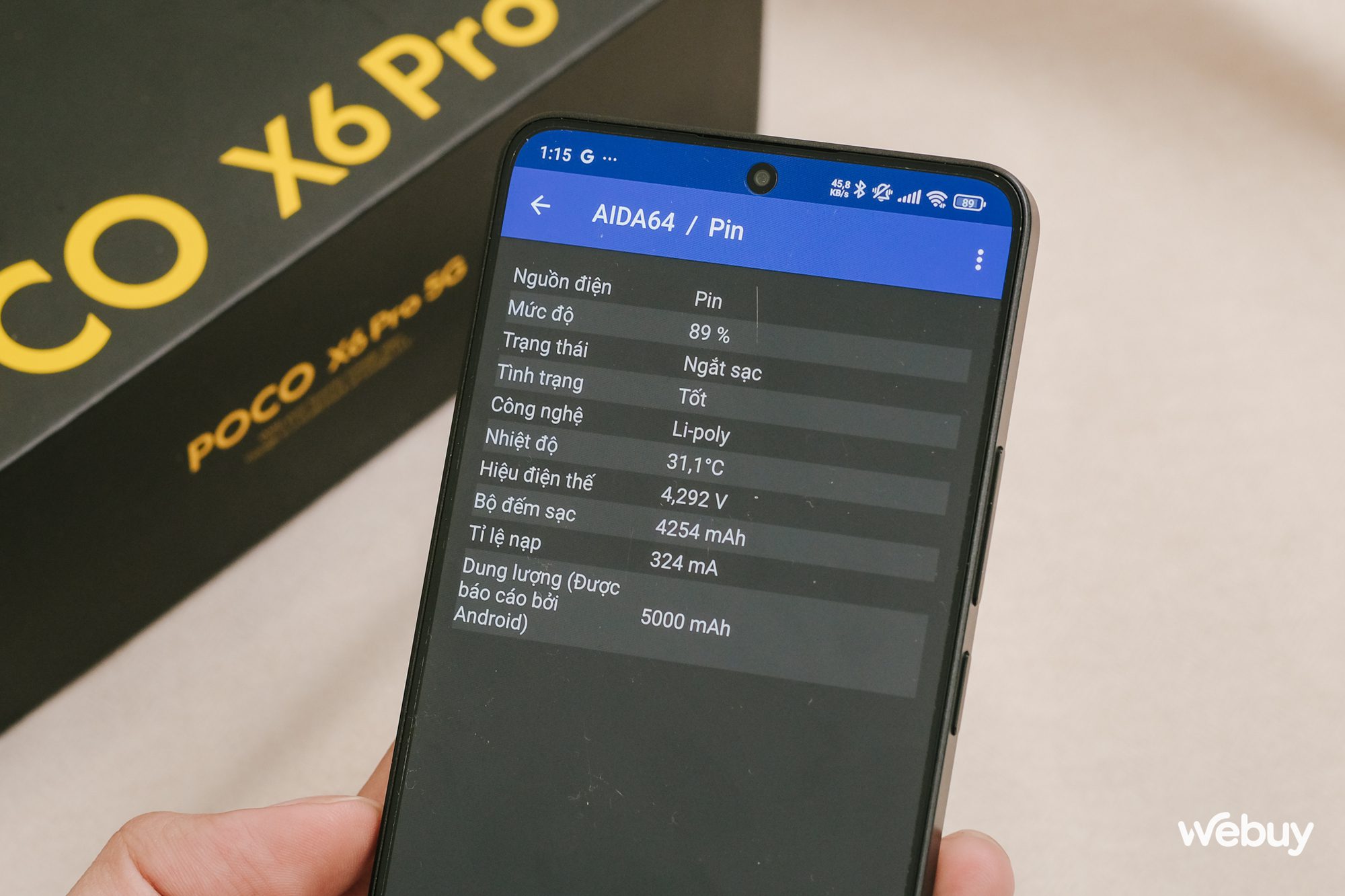 POCO X6 Pro is equipped with a 5,000mAh battery, supports 67W fast charging with a charger included - Photo: Thế Duyệt