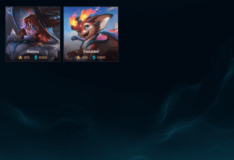 New champions always cost 975 RP