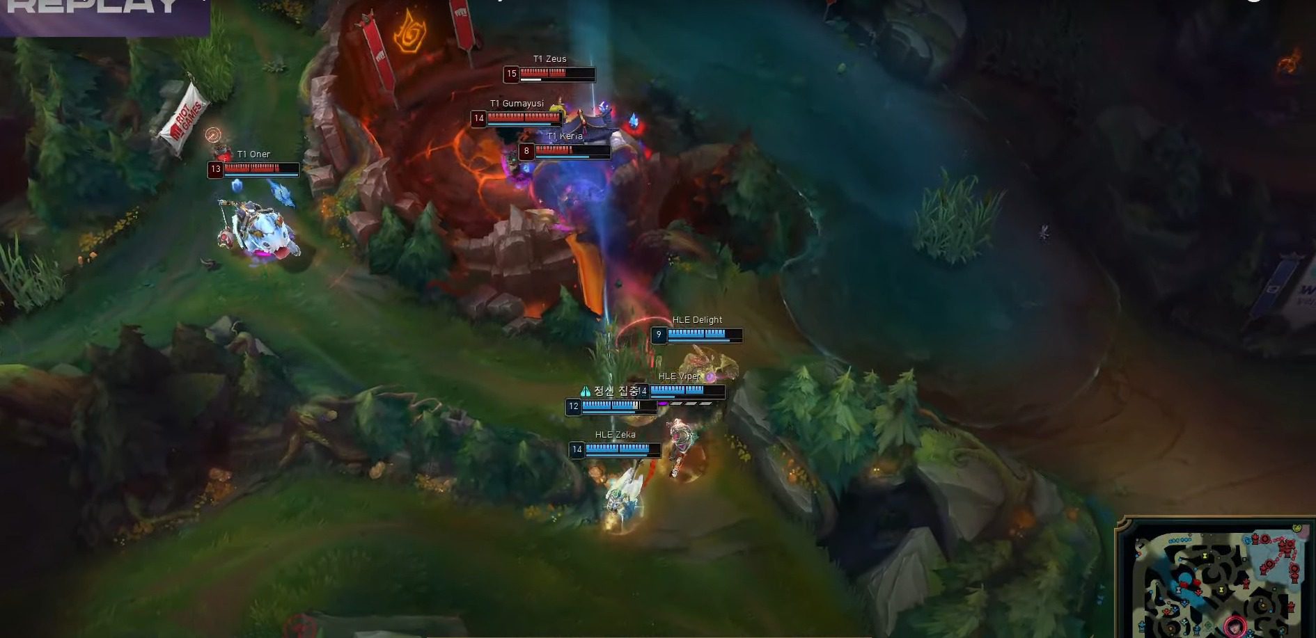 T1's disastrous moment in the first game