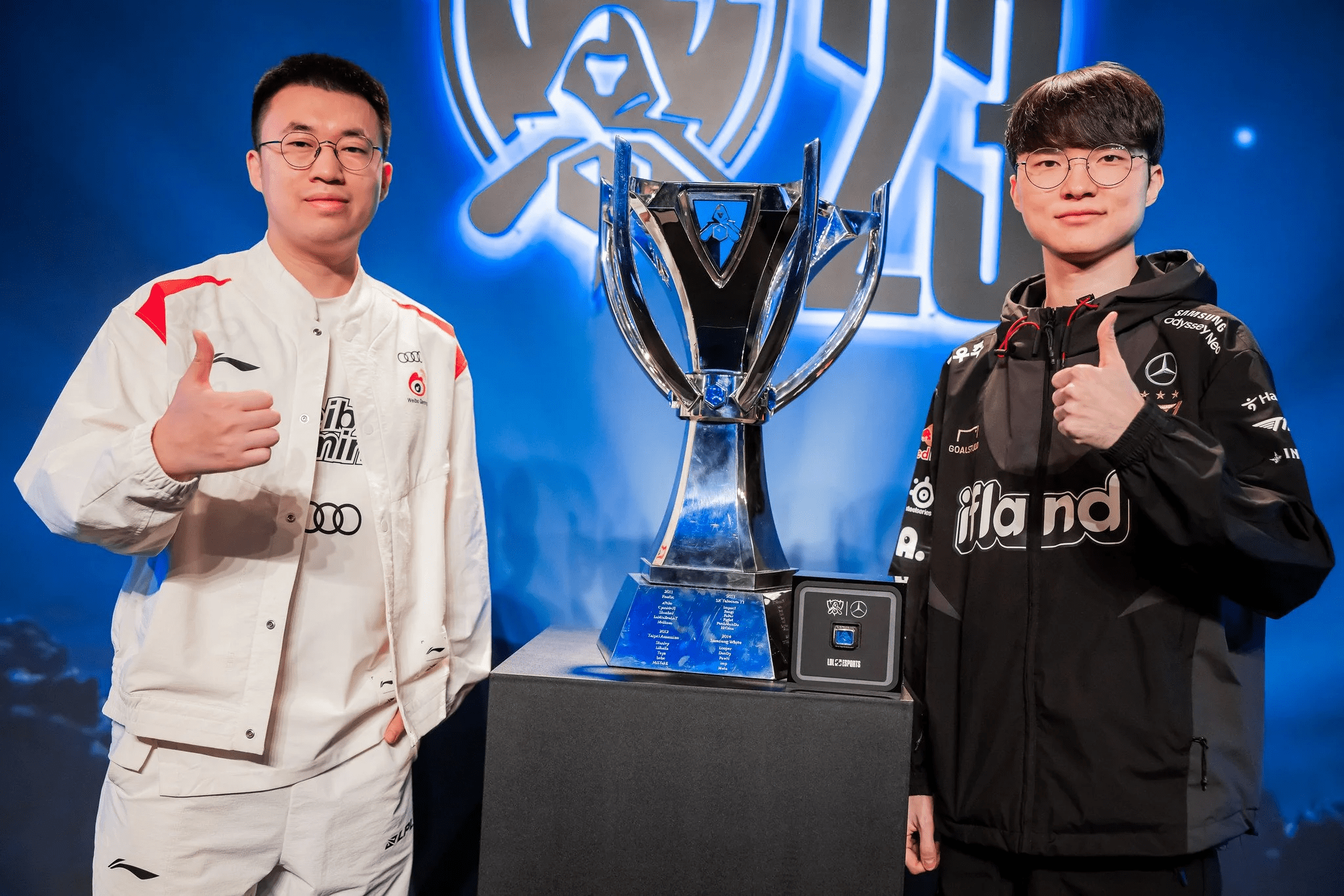 Currently, Xiaohu has matched Faker's number of Worlds appearances, but Faker could surpass this number if he makes it to Worlds 2024