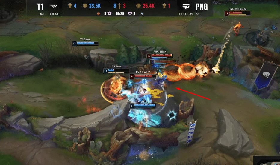 Zeus's precise ultimates secured many team fight victories for T1