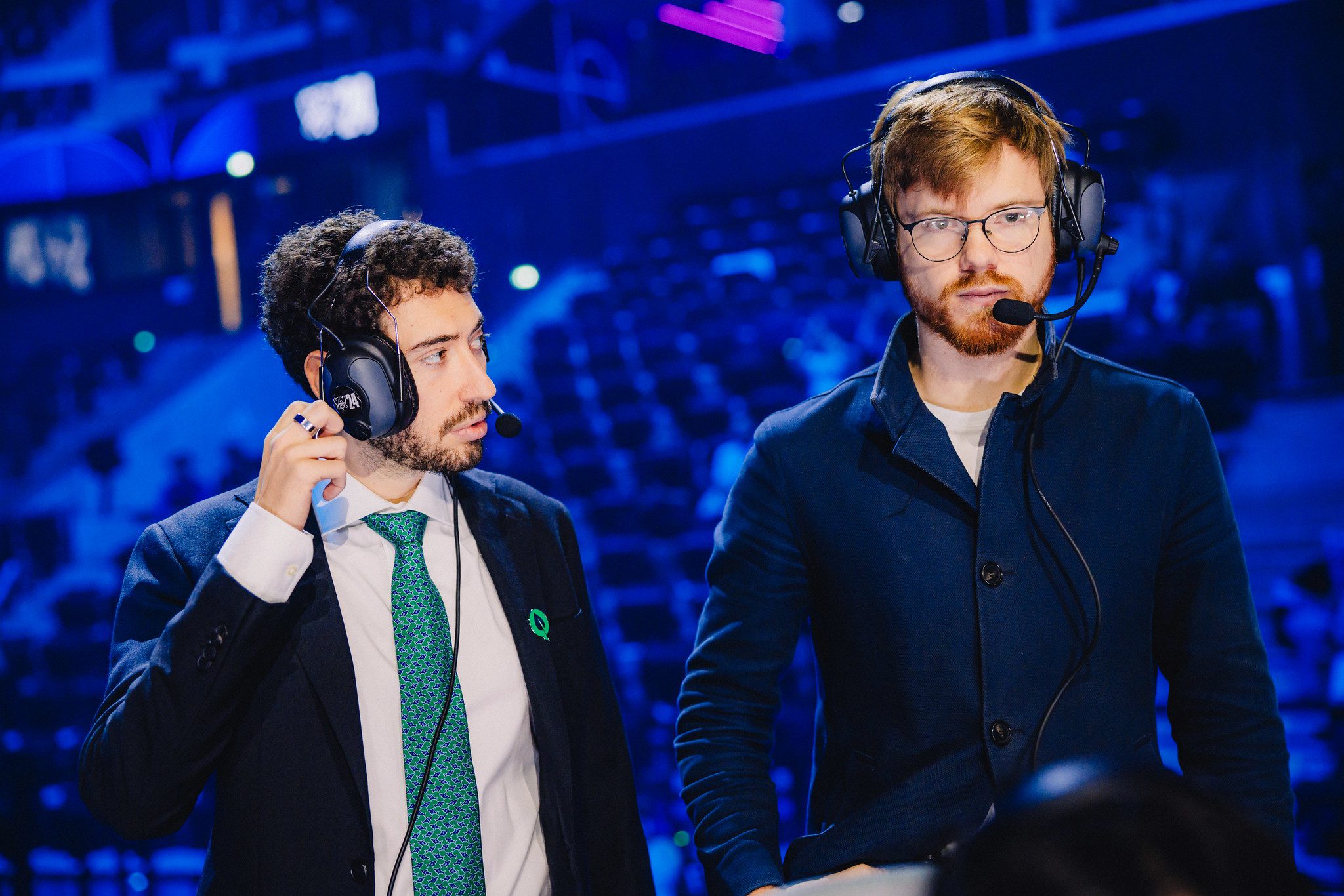 Coach Nukeduck (right) and FlyQuest had an impressive journey at Worlds 2024