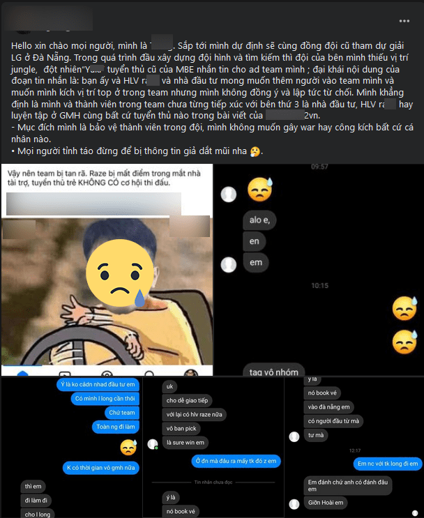 Player T. responds to the accusations
