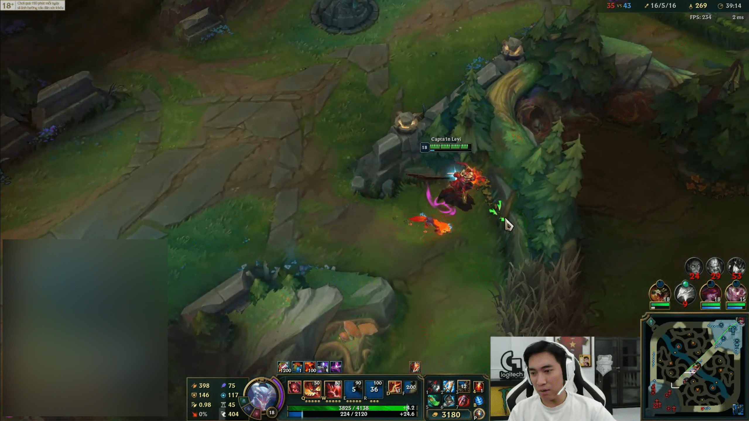 He was very surprised to see himself defeat an opponent but not receive the Blue Buff