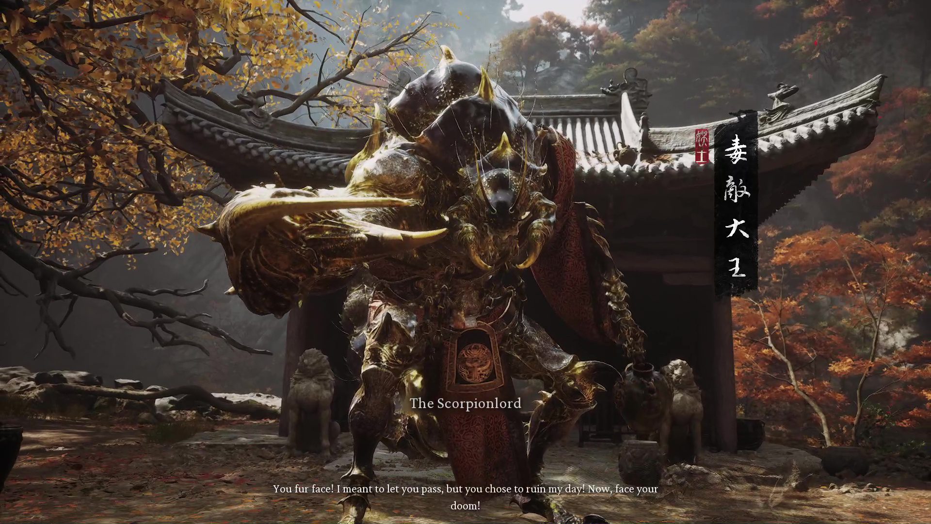 The Scorpion King is considered a difficult boss in Black Myth: Wukong