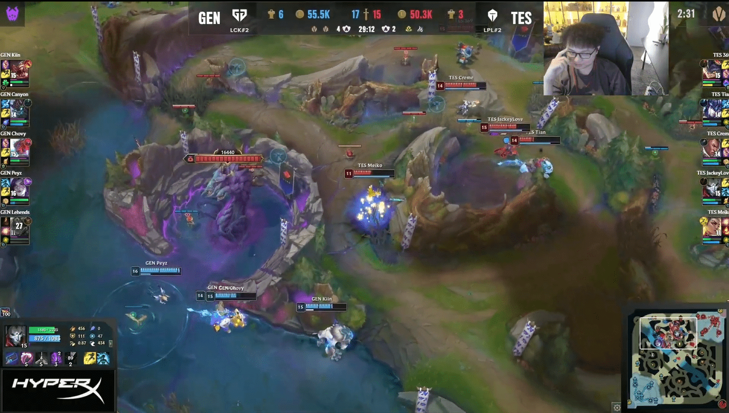 SofM does not spare any team when they make mistakes and he also affirmed that TES performed better against Gen.G than in the T1 match