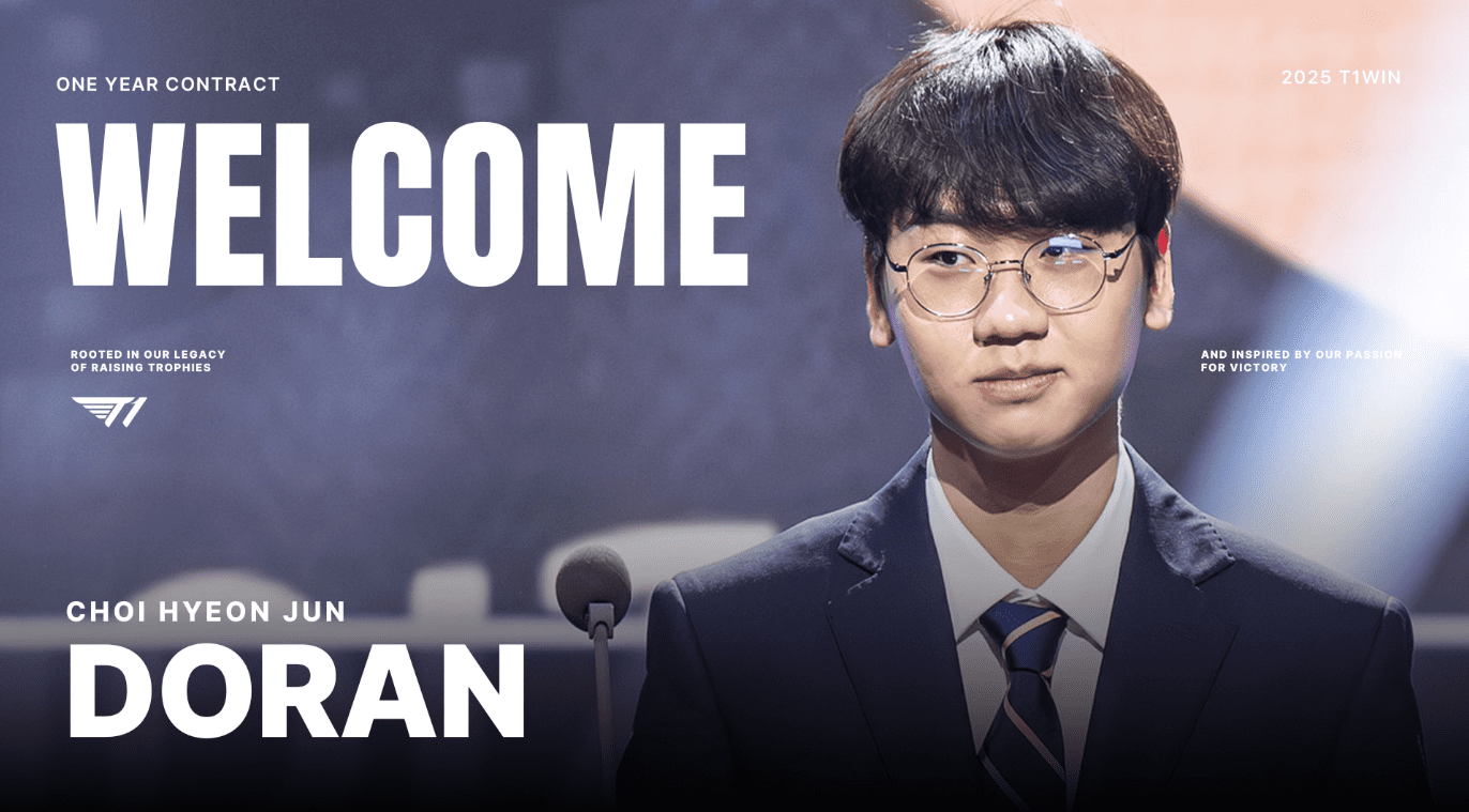 Doran has officially joined T1