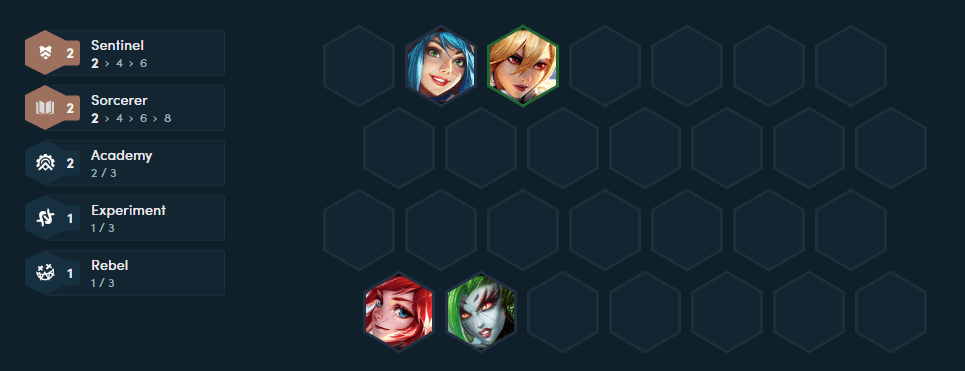 Basic starting comp with 2 tanks and 2 damage dealers