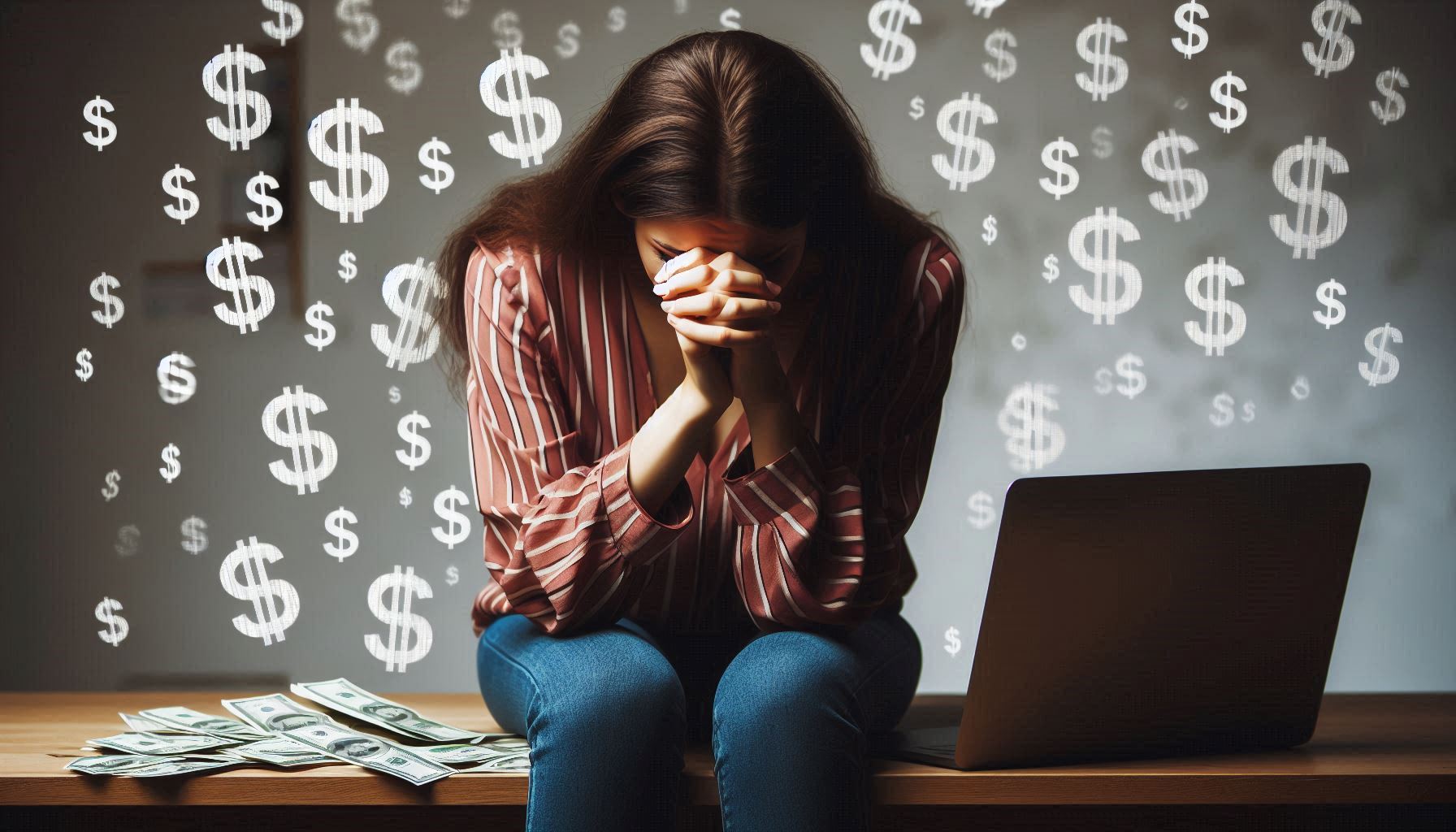 A woman in Hanoi lost nearly 4 billion VND due to an online acquaintance's deception - Illustration created by AI Chat GPT