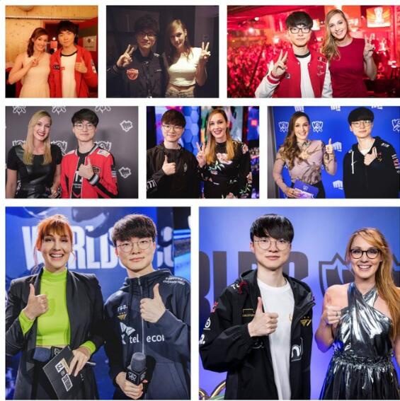 A photo previously shared by Sjokz capturing moments she worked with Faker