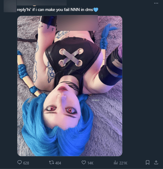 One of the posts requesting netizens to comment to receive her uncovered photos