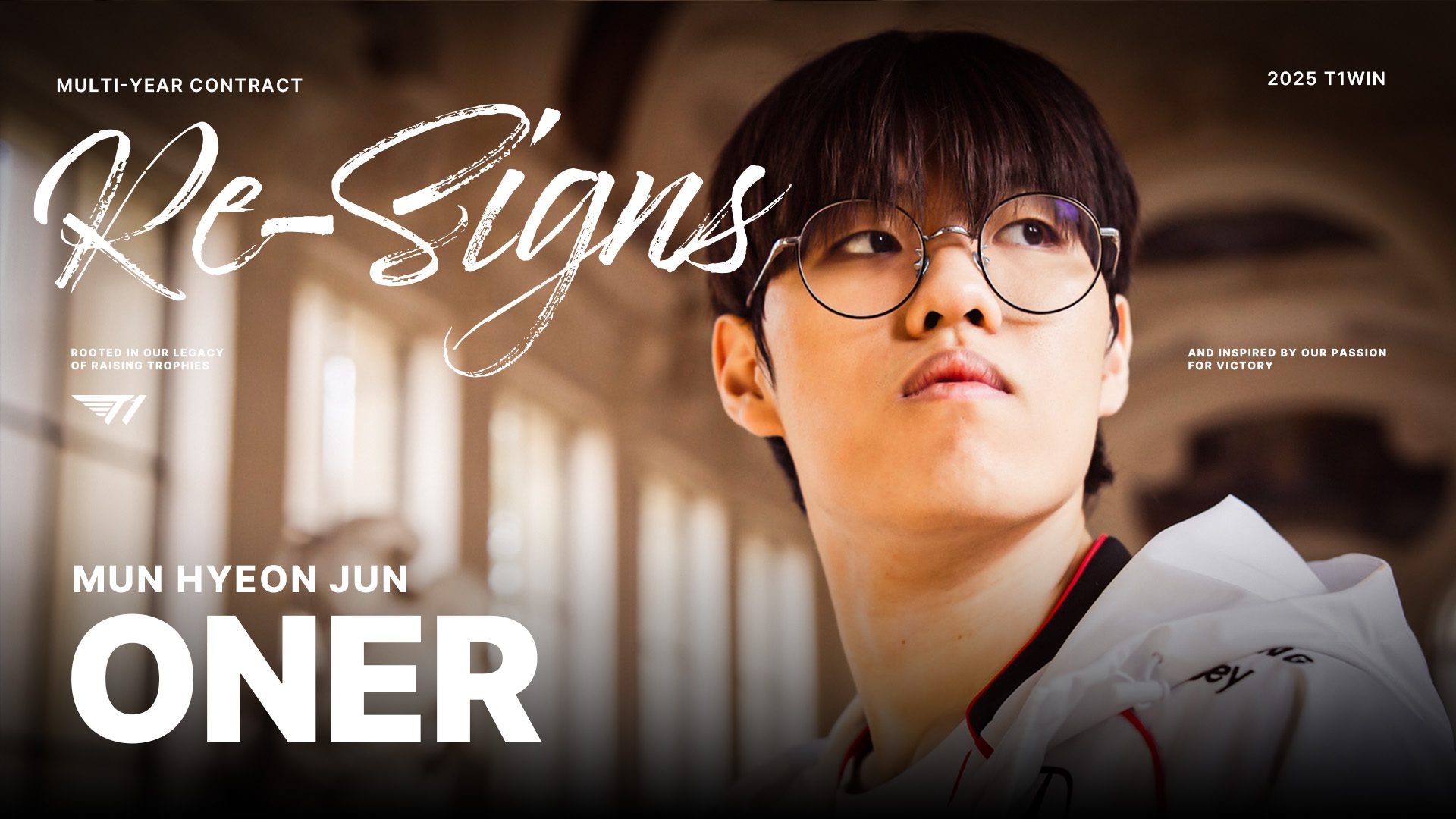 Oner becomes the next player to stay with T1 for 2 more years