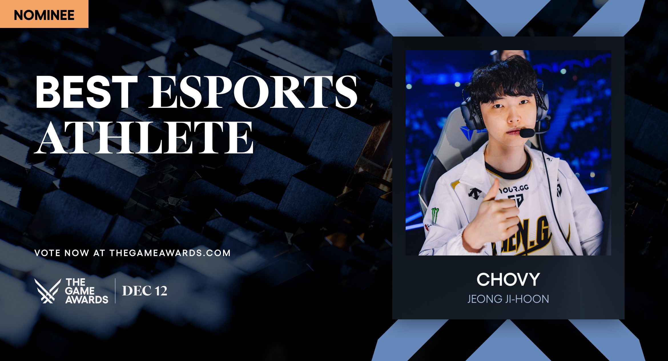 ...and Chovy are both nominated for Best Esports Player of the Year at TGA 2024