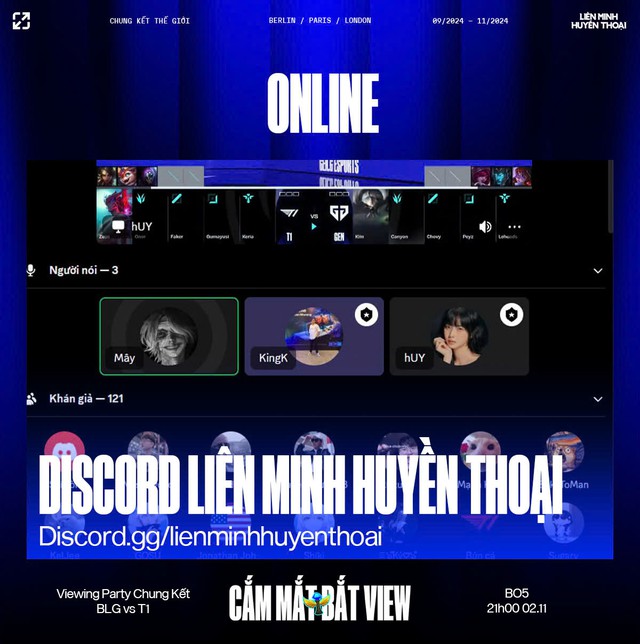 There’s even an online channel for viewers who can’t attend