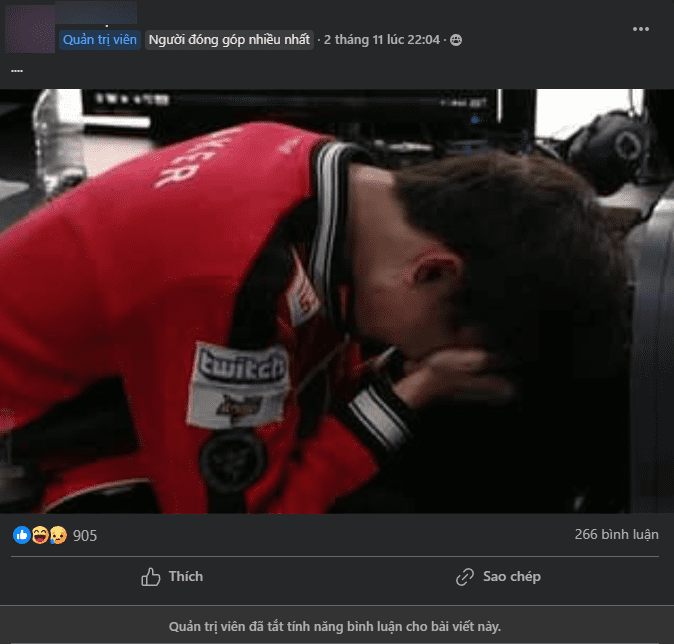 Posts in Z.'s fan group have also had comments disabled
