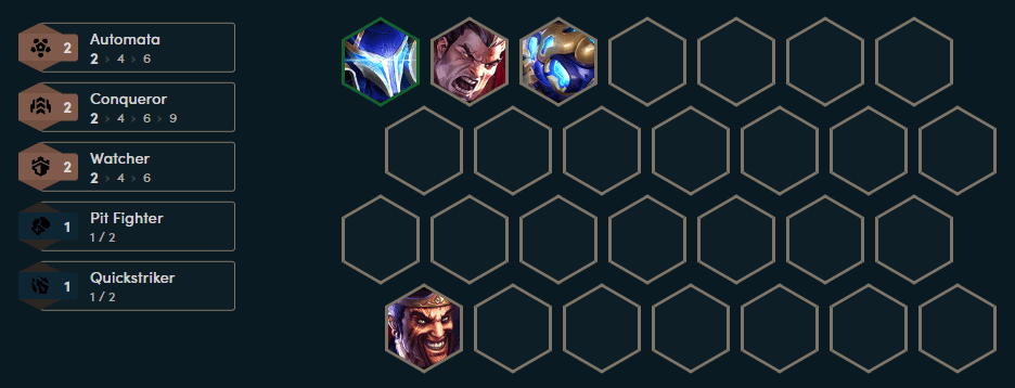 The starting composition players should aim for