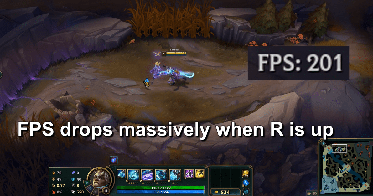... after Ekko upgrades the ultimate, this number drops to about 200