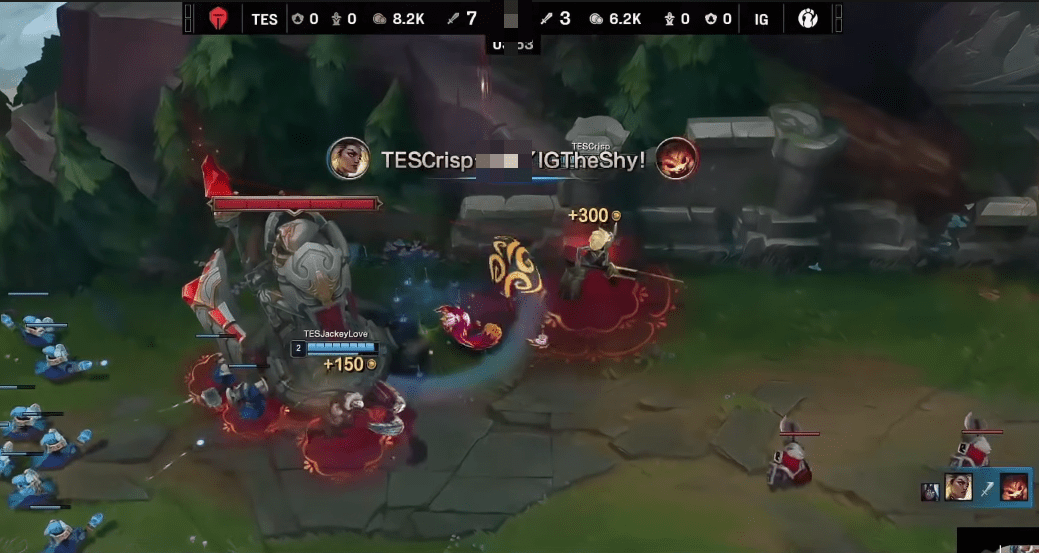 The risky playstyle of TheShy was thoroughly exploited by TES in the recent match