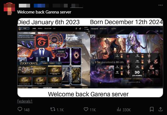 International players recognize the similarities between Riot now and Garena in the past
