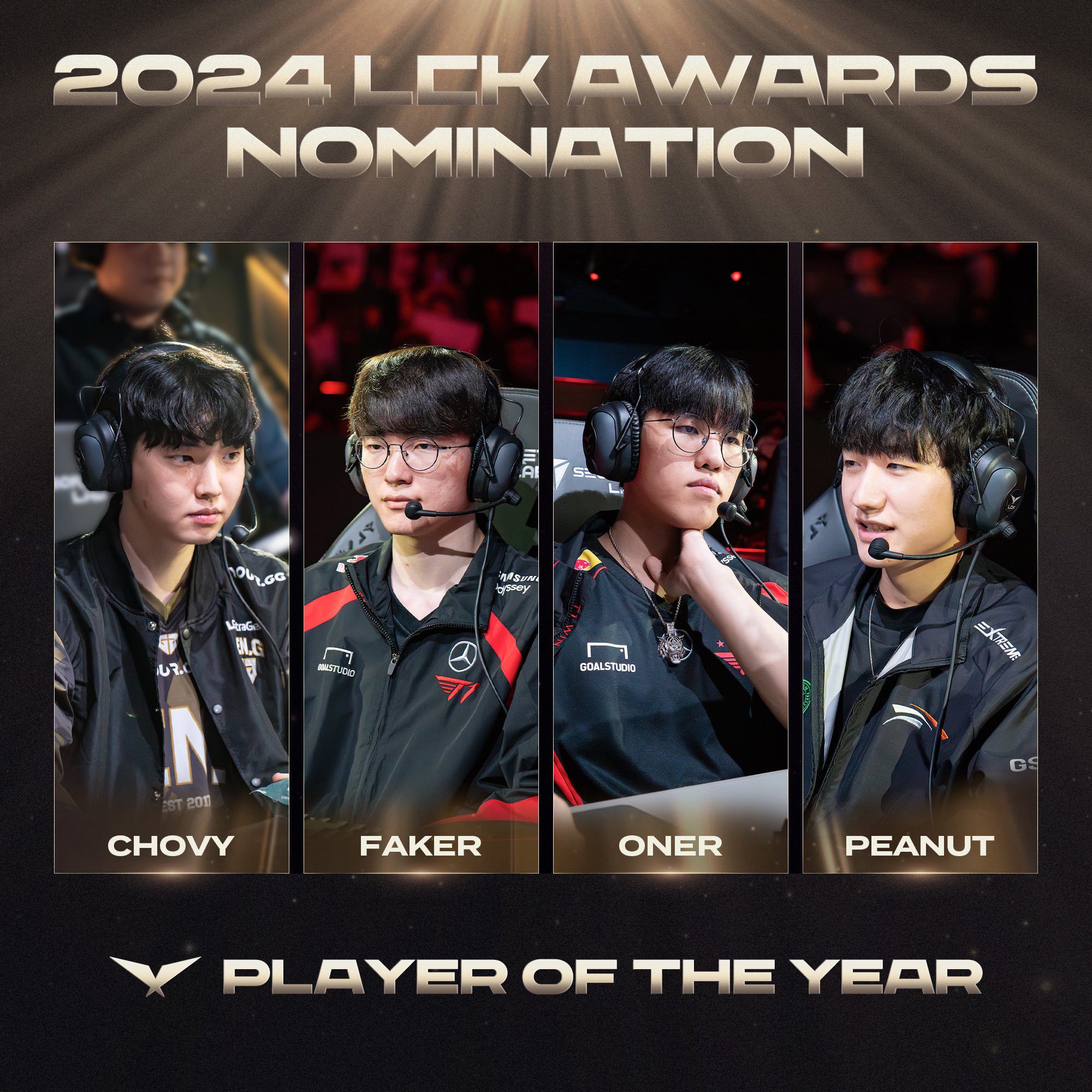 4 superstars nominated for the 'Best Player of 2024' at the LCK Awards