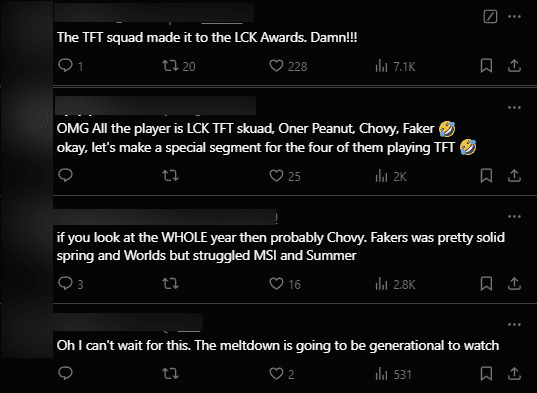 Fans are playfully jabbing at the 4 nominated players