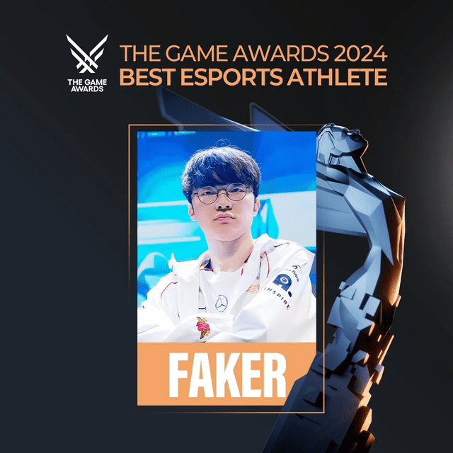 Faker and T1 dominated the major Esports categories at The Game Awards 2024.
