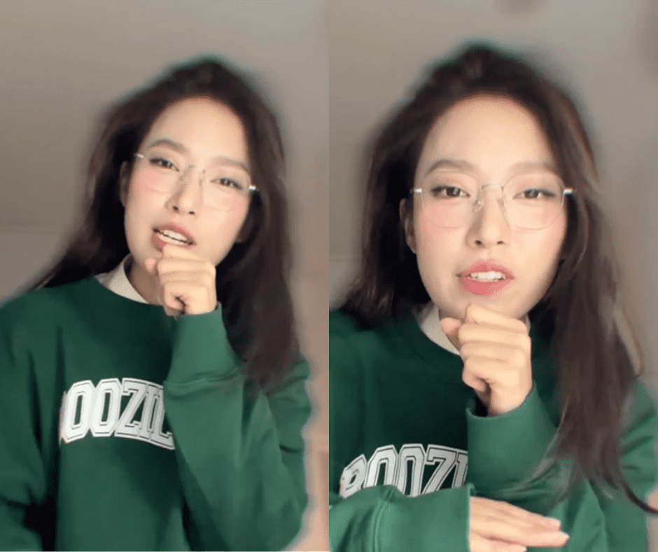 MC Khánh Vy in her controversial clip about T1