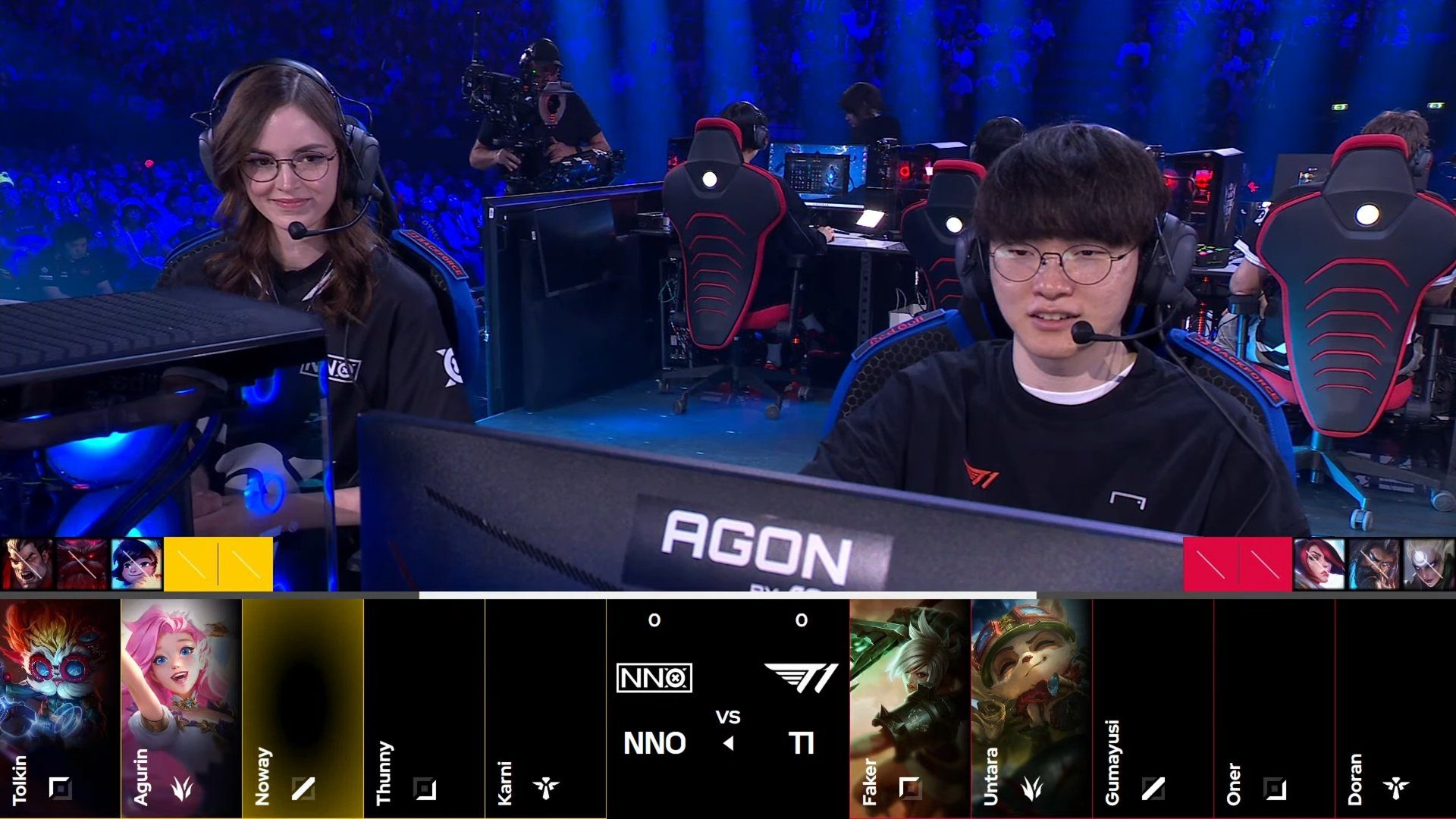 One of the moments that captured the spotlight as she intently watched Faker draft for NNO