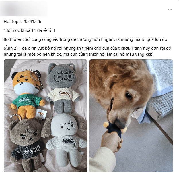 A fangirl willing to give her expensive Zeus keychain ordered from abroad to her pet