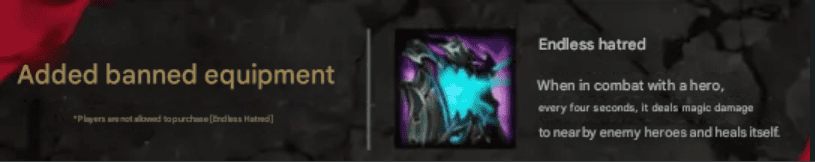 The LPL organizers recently announced that the Death's Shroud is temporarily banned due to a bug
