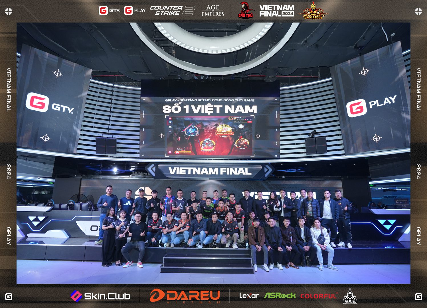 The most large-scale and prestigious tournament of the year in Vietnam in 2 disciplines CS2 and AOE.