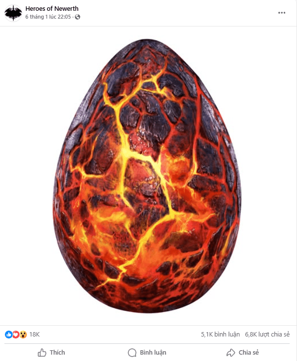 The game's fan page unexpectedly posted an image of the Easter egg, receiving significant interaction.