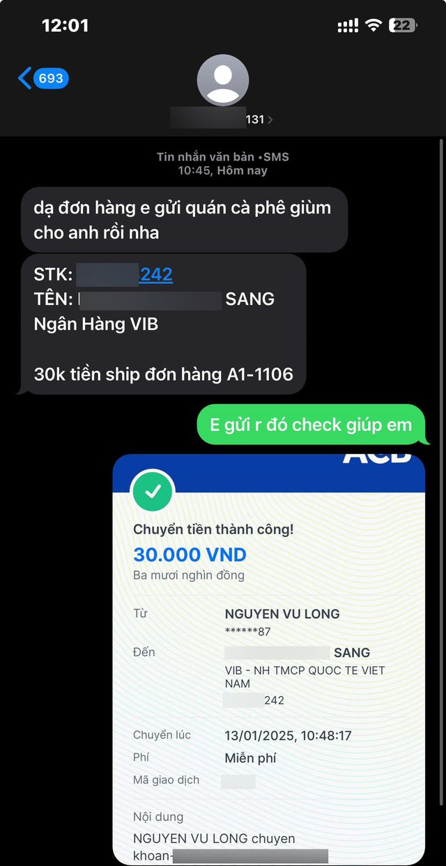 Streamer N. was set up in a scam involving money transfers for shipping.