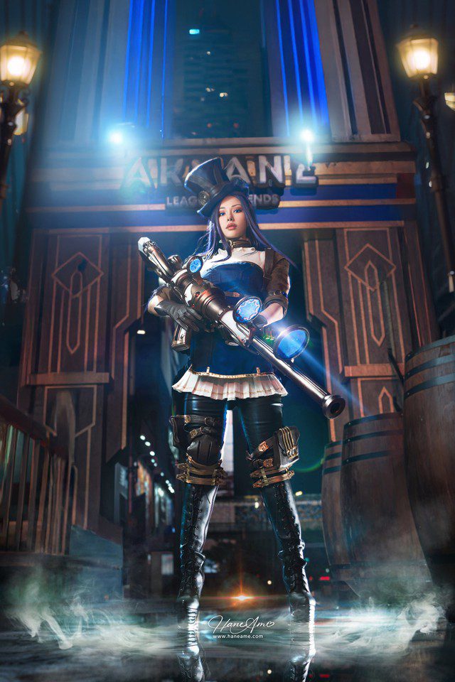 The female cosplayer invests meticulously from the costume to the demeanor.