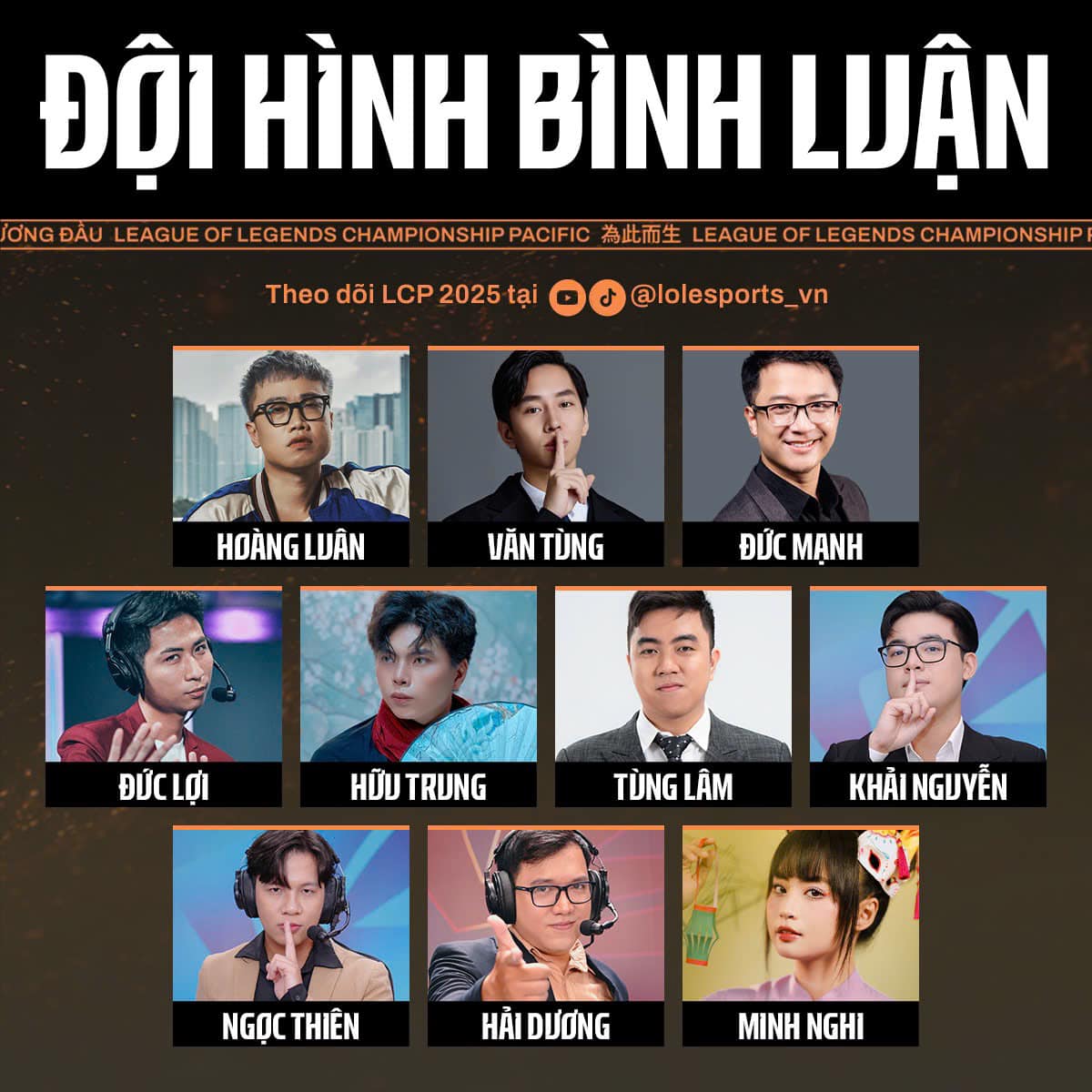 The cast list of LCP 2025 surprisingly includes female host Minh Nghi