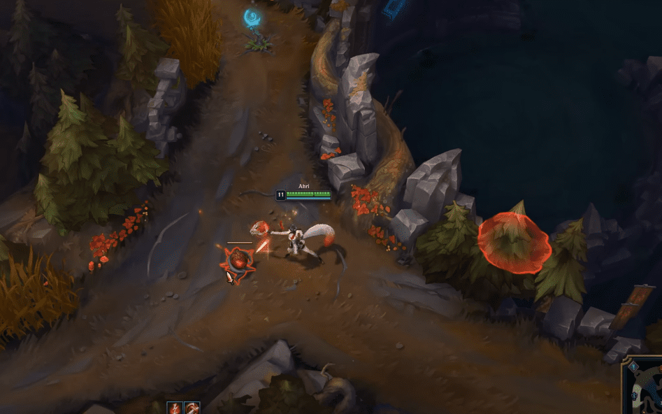 When hitting the explosive seed and quickly activating the emote of the HoL Ahri skin...