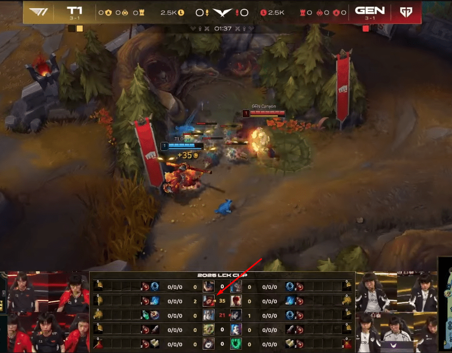 Canyon's overly risky jungle invade caused Gen.G's snowball plan to fail prematurely