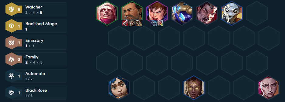 Complete composition at level 9 with the 6 Watcher trait