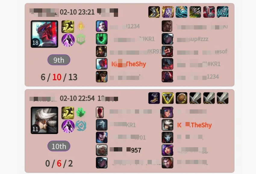 TheShy was recently even outplayed by 957, who retired many years ago