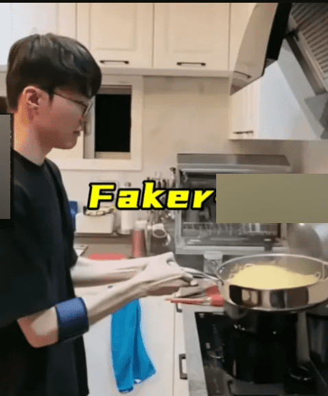 Faker's skinny arm is almost 'skin wrapped around bones'.