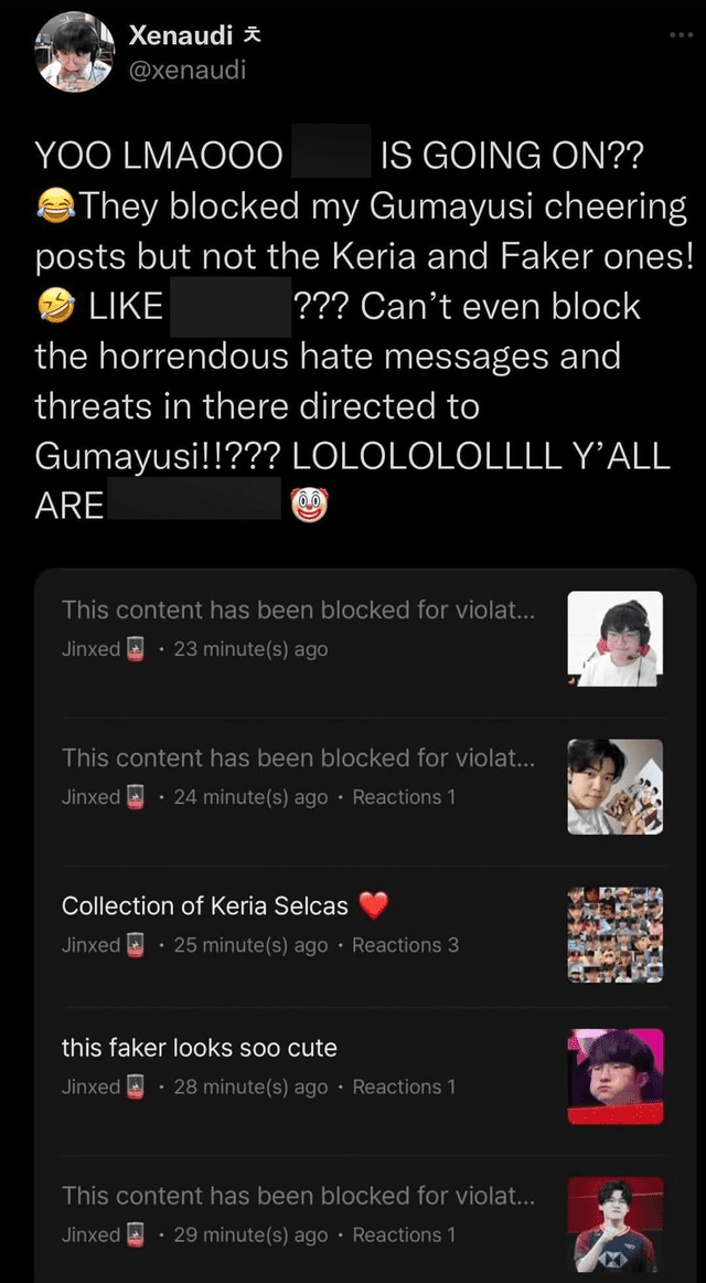 Previously, fans were outraged when T1 handled supportive comments for Gumayusi but did not address critical comments about him.