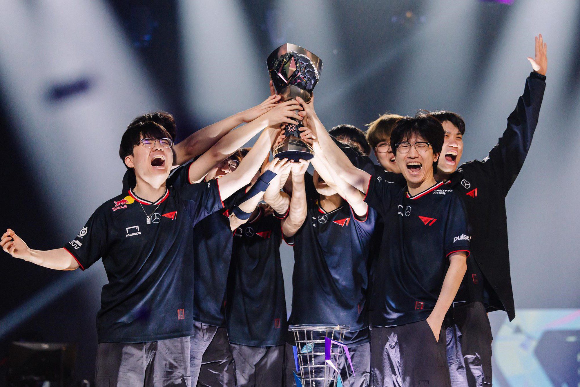 The moment T1 won their first international VALORANT tournament. Source: VALORANT Champions Tour