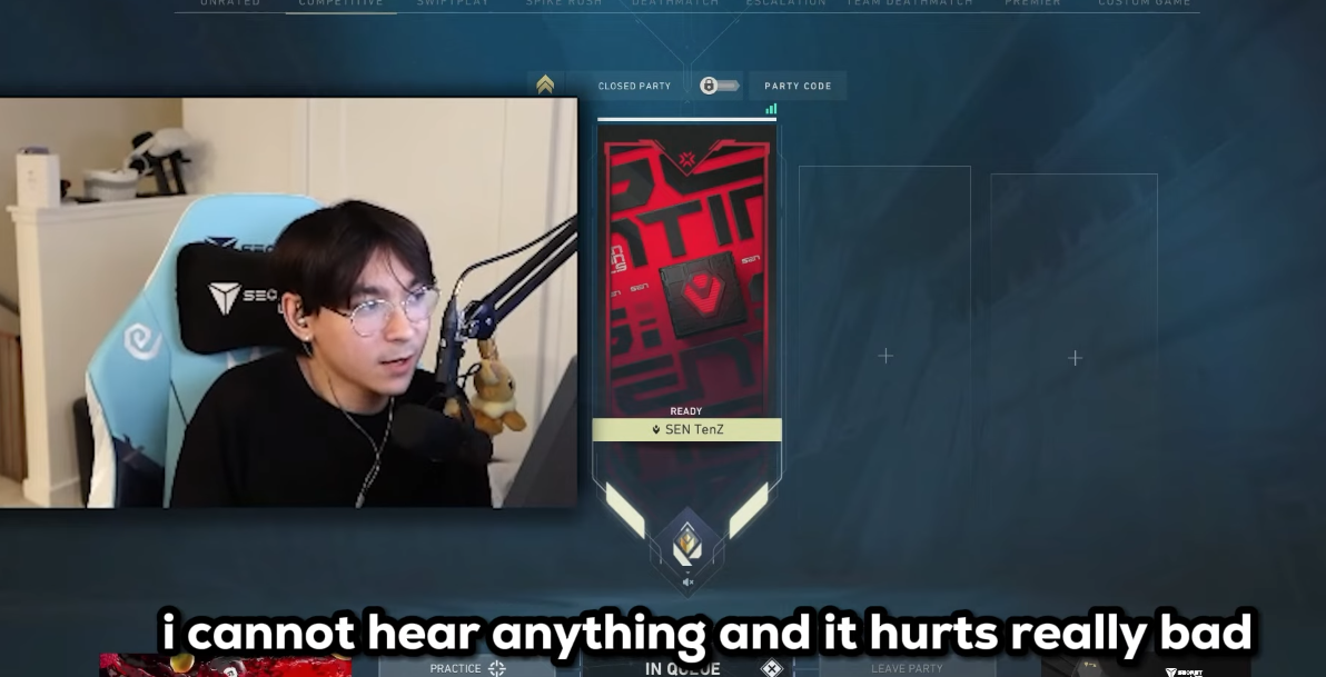 TenZ once criticized the poor playing conditions at VCT tournaments: 'Their noise-canceling headphones are terrible, I can't hear anything, and it makes the user extremely ear-pained'