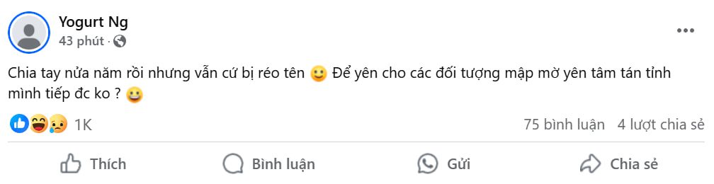 She openly discusses information about herself after her ex's 