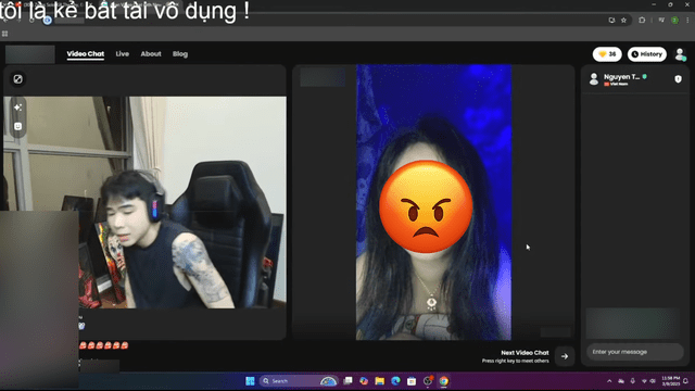 The former SE star 'impersonated' to toy with the emotions of a girl connected on a chat app.